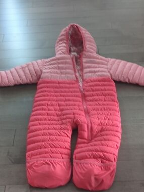 Columbia Pink and Coral Quilted Kids One-Piece Snowsuit